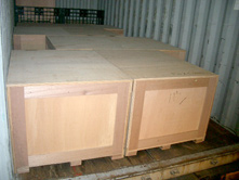 Goods packed within container