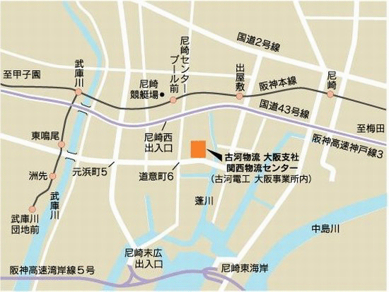 地図：大阪支社
