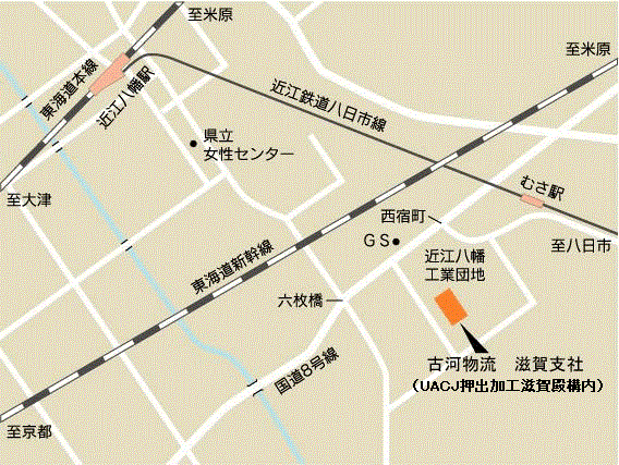 地図：滋賀支社